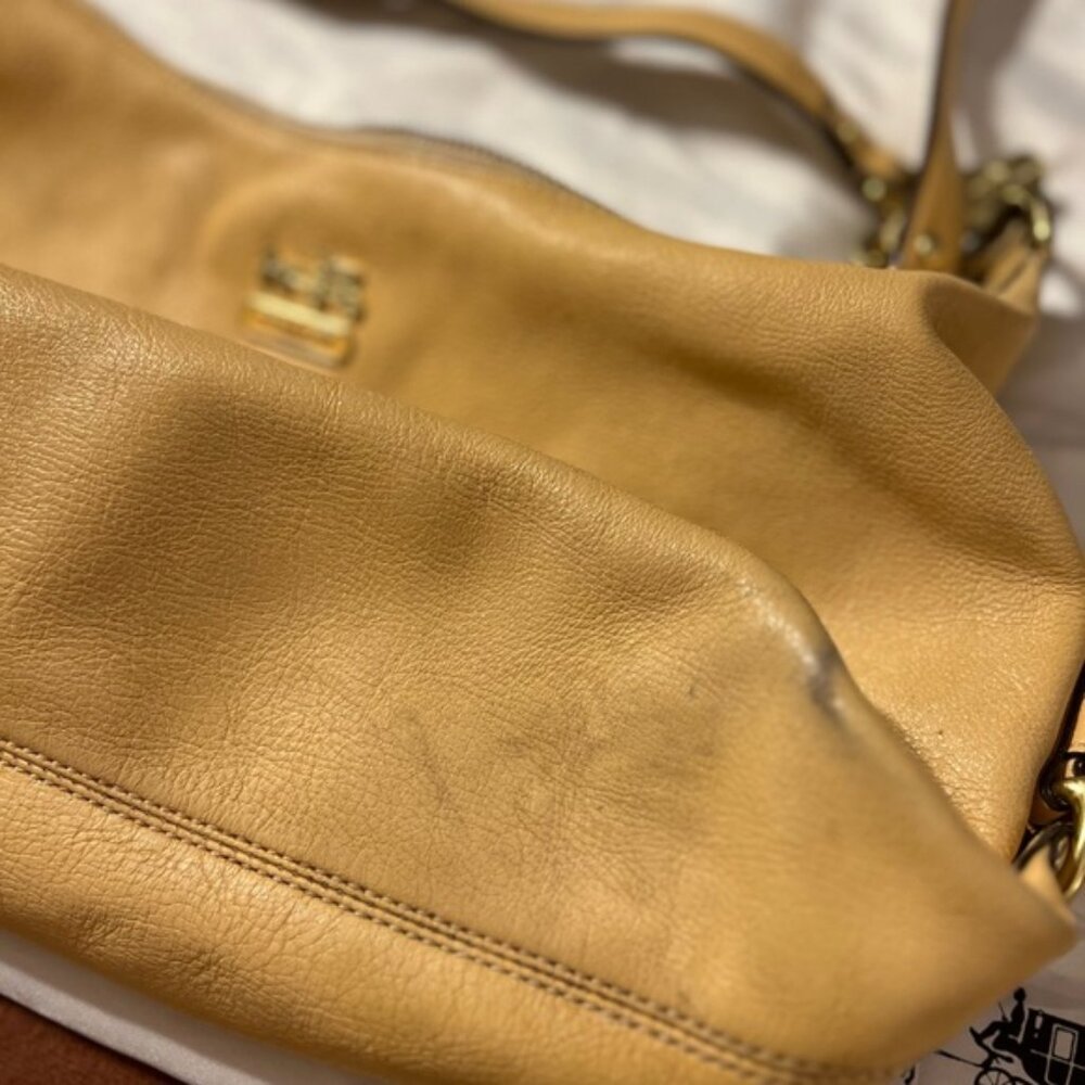 Coach Madison Tan Leather Hobo Bag - Picture 15 of 16